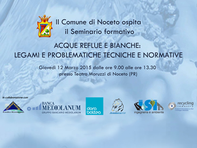 “ Acque reflue e bianche: legami e problematiche tecniche e normative" “ Acque reflue e bianche: legami e problematiche tecniche e normative